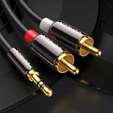Ugreen Ugreen audio kábel 3,5 mm mini jack - 2RCA 5 m čierny (AV116)