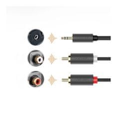 Ugreen Ugreen Audio kábel 3,5 mm mini jack (samec) - 2RCA (samec) 1,5 m (AV102)