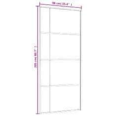 Vidaxl Posuvné dvere ESG sklo a hliník 90x205 cm biele