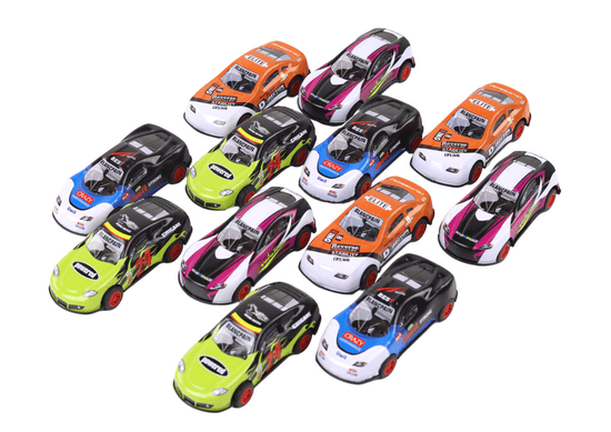Mamido Sada farebných športových autíčok 1:55 s trecím pohonom 12 kusov