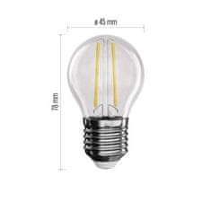 EMOS LED žiarovka Filament Mini Globe / E27 / 1,8 W (25 W) / 250 lm / neutrálna biela