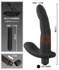 Rebel Rebel Naughty Finger Vibe (Black), vibračný prst na prostatu