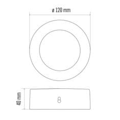 EMOS EMOS LED panel 120mm, kruhový prisadený strieborný, 6W neutr. biela 1539057110