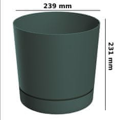 botle Okrúhly kvetináč s podstavcom Ø23,9 cm matný modrý