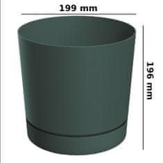 botle Okrúhly kvetináč s podstavcom Ø19,9 cm matný modrý