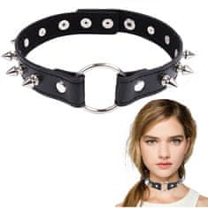 SpankMe Choker s cvočkami, krúžkový golier