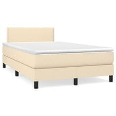 shumee Boxspring posteľ s matracom krémová 120x190 cm látka