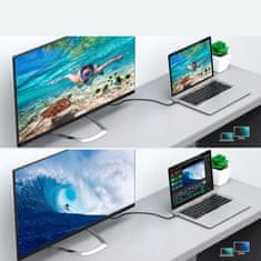 Choetech Choetech USB-C - HDMI 2.0 HUB set sivý (HUB-H12) + USB-C - HDMI kábel (3840 x 2160 @ 60Hz) 2m sivý (CH0021)