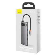 BASEUS Baseus 8v1 multifunkčný USB-C HUB - USB-C 100 W / HDMI 4K 30 Hz / čítačka kariet 3xUSB 3.2 RJ45 1 Gbps