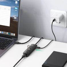 Ugreen Ugreen rozbočovač USB HUB typ A - 4x USB 3.2 Gen 1 čierny (CM416 80657)