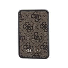 Guess Guess 4G Leather Metal Logo 18W 10000mAh powerbank - hnedá