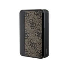 Guess Guess 4G Leather Metal Logo 18W 10000mAh powerbank - hnedá