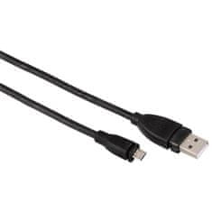 HAMA micro USB 2.0 kábel typ A - micro B, 0,25 m, čierny, blister vypredaj