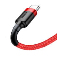 BASEUS Baseus Cafule nylonový kábel USB / USB-C QC3.0 3A 1M červený (CATKLF-B09)