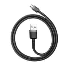 BASEUS Baseus Cafule nylonový kábel USB / micro USB QC3.0 2.4A 0,5 m čierno-sivý (CAMKLF-AG1)