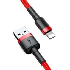 BASEUS Baseus Cafule nylonový kábel USB / Lightning QC3.0 2.4A 1M červený (CALKLF-B09)