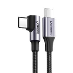 Ugreen Ugreen uhlový kábel USB-C - USB-C PD 60 W 20 V 3 A 1 m čierno-sivý (US255 50123)