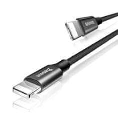 BASEUS Baseus Yiven látkový opletený kábel USB/Lightning 1,8 m čierny (CALYW-A01)