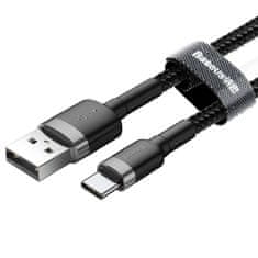 BASEUS Baseus Cafule nylonový kábel USB / USB-C QC3.0 3A 1M čierno-sivý (CATKLF-BG1)