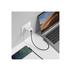 Ugreen Ugreen šikmý kábel s bočným konektorom USB-C - USB-C PD Quick Charge FCP 3 A 1 m sivý (70529 US323)