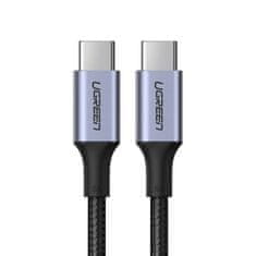 Ugreen Ugreen USB-C - USB-C PD 100W Quick Charge FCP 5A kábel 3m sivý (90120 US316)