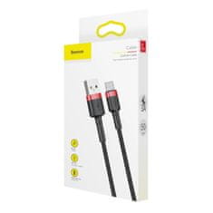 BASEUS Baseus Cafule nylonový kábel USB / USB-C QC3.0 3A 0,5 m čierny/červený (CATKLF-A91)