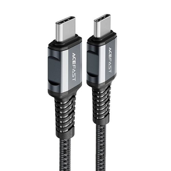 AceFast Acefast USB-C - kábel USB-C 1,2 m, 60 W (20 V/3 A), sivý (C1-03 tmavošedý)