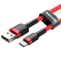 BASEUS Baseus Cafule nylonový kábel USB / USB-C QC3.0 2A 3M červený (CATKLF-U09)