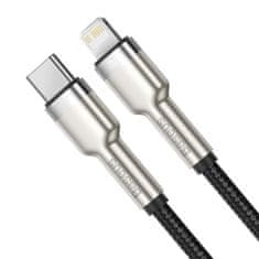 BASEUS Baseus Cafule Metal Data USB-C - Lightning 20 W PD 1 m kábel čierny (CATLJK-A01)