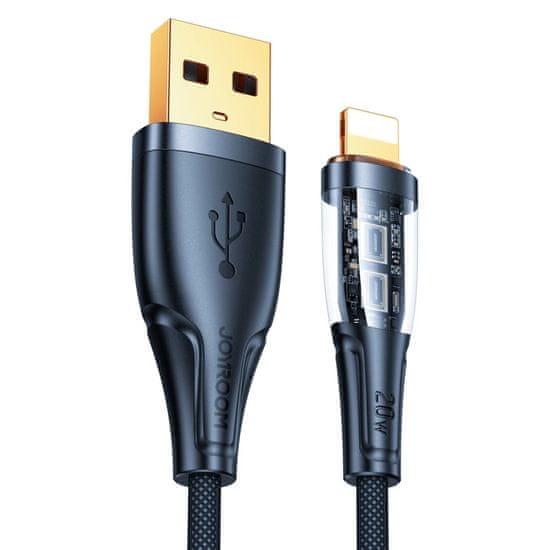 Joyroom Kábel Joyroom s inteligentným prepínačom USB-A - Lightning 2,4A 1,2 m čierny (S-UL012A3)