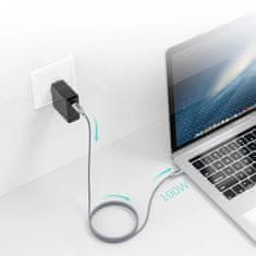 Choetech Choetech USB-C - USB-C 5A 100 W PD 480 Mbps kábel 1,8 m sivý (XCC-1002-GY)