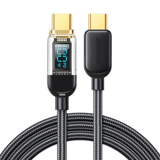 Joyroom Joyroom USB C - USB C 100W kábel 1,2 m čierny (S-CC100A4)