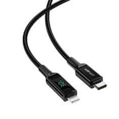 AceFast Acefast MFI USB-C - Lightning kábel 1,2 m, 30 W, 3A čierny (C6-01 Black)