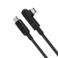 AceFast Acefast šikmý kábel USB-C - USB-C 2m, 100W (20V/5A) čierny (C5-03 Black)