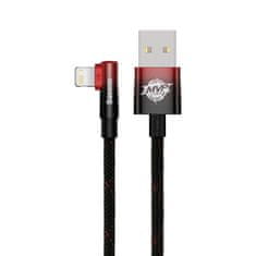 BASEUS Baseus MVP 2 Kolenovitý kábel s bočným konektorom USB/Lightning 1 m 2,4 A červený (CAVP000020)