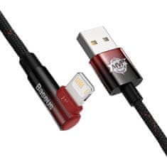 BASEUS Baseus MVP 2 Kolenovitý kábel s bočným konektorom USB/Lightning 1 m 2,4 A červený (CAVP000020)