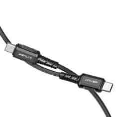 AceFast Acefast USB-C - kábel USB-C 1,2 m, 60 W (20 V/3 A) čierny (C1-03 čierny)