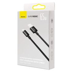 BASEUS Baseus Superior SUPERVOOC USB-A na USB-C 65W kábel 1m čierny