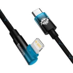 BASEUS Baseus MVP 2 Kolenovitý kábel PD s bočným konektorom USB-C / Lightning 1 m 20 W modrý (CAVP000221)