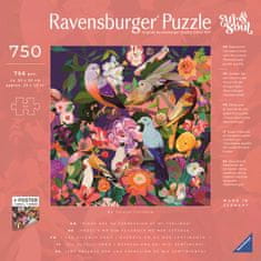 Ravensburger Puzzle Art & Soul: Farebné vtáky a kvety 750 dielikov