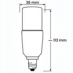 LUMILED 6x LED žiarovka E14 STICK T37 10W = 75W 1055lm 4000K Neutrálna biela 200°