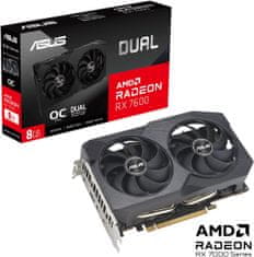 ASUS Dual Radeon RX 7600 V2 OC Edition, 8GB GDDR6