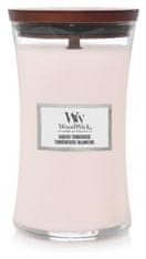 Woodwick Vonná sviečka váza Sheer Tuberosa 609 g