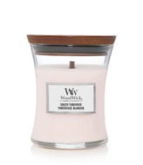 Woodwick Vonná sviečka váza Sheer Tuberosa 275 g