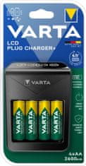 VARTA nabíječka Plug Charger+, včetně 4x AA 2600 mAh