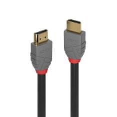 Kábel HDMI M/M 0.3m, Ultra High Speed+Eth, 4K@60Hz, HDMI 2.0, 18G, G pozl. kon., čierny, Anthra Line