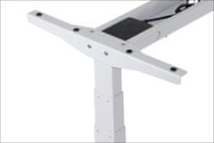 STEMA Elektrický rám na stôl PRATO 04-3T/W. Elektrické nastavenie výšky 59-123,5 cm. Pamäť 3 výškových polôh. Antikolizný systém. Manuálne nastavenie dĺžky 107-170 cm. 3-segmentová noha. Biela farba.