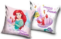 Carbotex Obliečka na vankúšik Disney Princess Ariel 40x40 cm Velúr