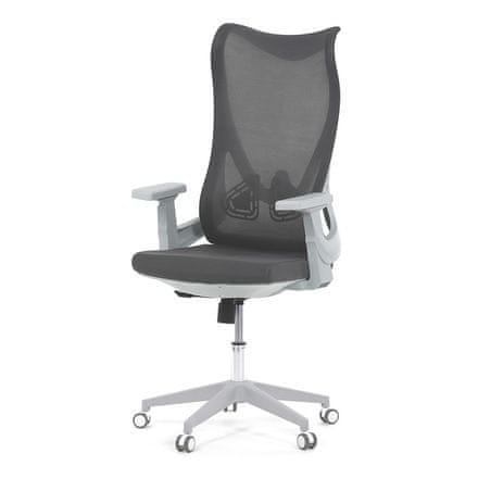 Autronic Kancelářská židle Židle kancelářská, šedý MESH, bílý plast, plastový kříž (KA-S248 GREY)