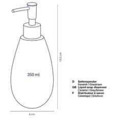 Kela Dávkovač mýdla KL-23602 Dots keramika šedohnědá 350 ml